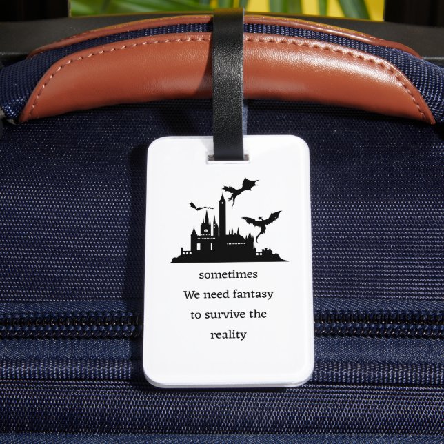 Vintage Fantasy  Dragon  Gepäckanhänger (Rückseite Insitu 4)