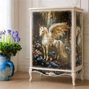 Vintage Fantasy Einhorn Florales Papierhandwerk Ku Seidenpapier