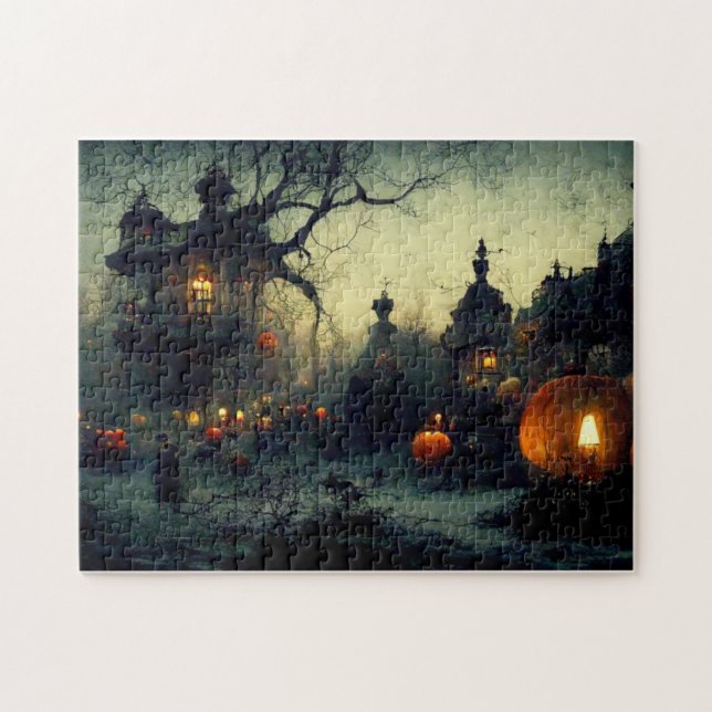 Vintage Fantasy Spooky Halloween Nacht (Horizontal)