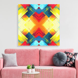 Vintage Farbbilder: Stilvolle geometrische Formen Leinwanddruck