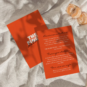 Vintage farbenfrohe Retro Bold Moderne Hochzeit Begleitkarte