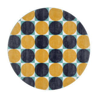 Vintage Farbgeometrie: Kreismuster. Schneidebrett