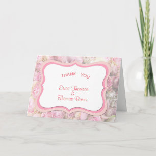 Vintage farbige Blume Dankeskarte