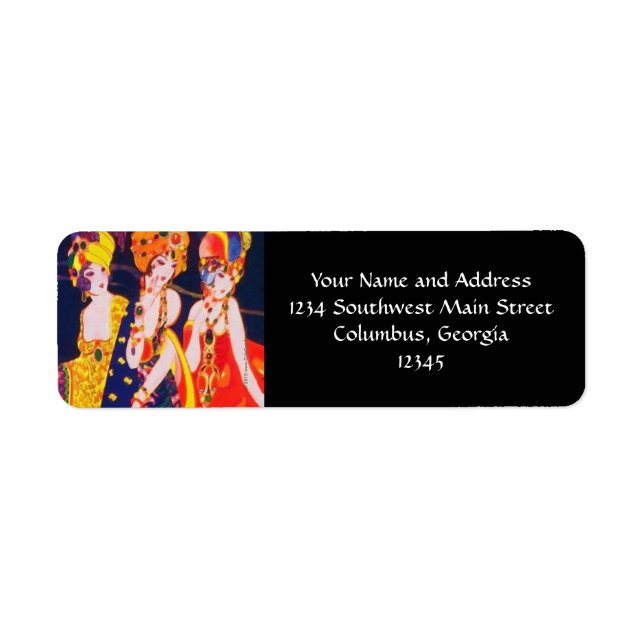 Vintage farbige Dekos Frauen mit Schmuck (Vorne)