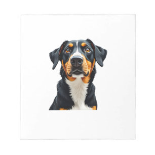 Vintage-farbige Hund-Porträt-Illustration Retro-P Notizblock
