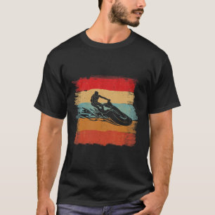 Vintage Farbige Streifen Jet Skiing Liebhaber Jet T-Shirt