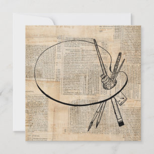 Vintage Farbpalette Karte