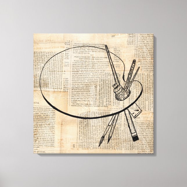 Vintage Farbpalette Leinwanddruck (Vorderseite)