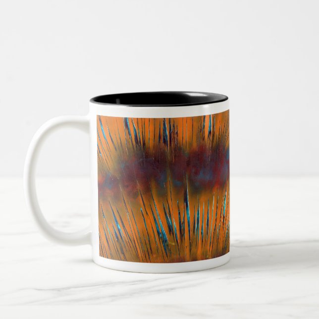Vintage Farbschattierungen Zweifarbige Tasse (Links)