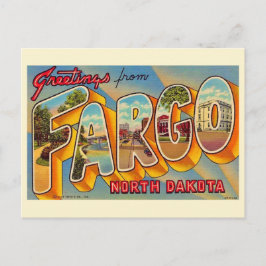 Vintage-Fargo-ND-Postkarte Postkarte