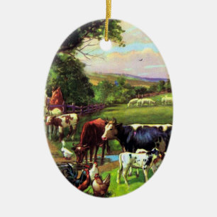 Vintage-Farm Keramikornament