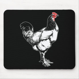 Vintage Farm Rooster Minimalist Hühnerdesign _4 Mousepad