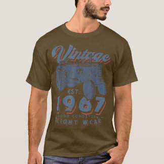 Vintage Farmer Tractor established 1967 55th Birth T-Shirt