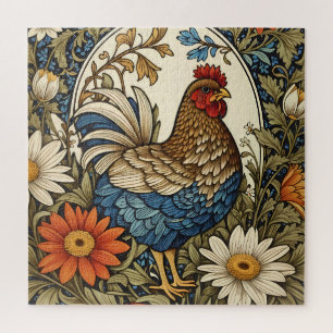 Vintage Farmhouse-Henne und Gänseblümchen