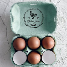 Vintage Farmhouse Huhn personalisierte Eierkarton