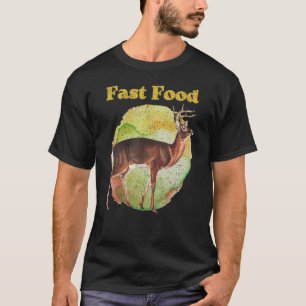 Vintage Fast Food Funny Hirsche Jagdsaison Hirsch  T-Shirt