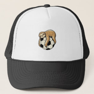Vintage Faultier Fußball Cute Tier Shirt Design Truckerkappe