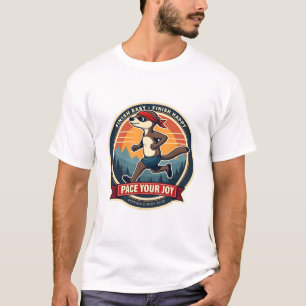 Vintage Faultier-Läufer Lustiger Renntag Grafik 2 T-Shirt