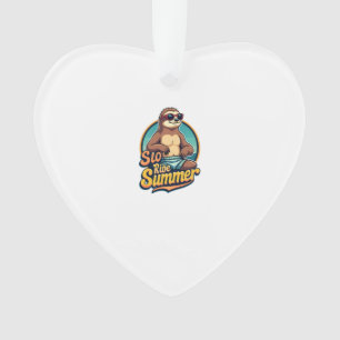 Vintage Faultier Sommer Retro-Strand-Vibes Design  Ornament