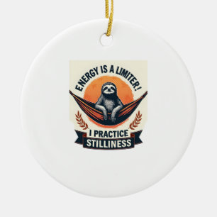 Vintage Faultier Sonnenuntergang Retro Wald Tier K Keramik Ornament
