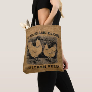 Vintage Faux Burlap Modèle de sac à dos pour poule