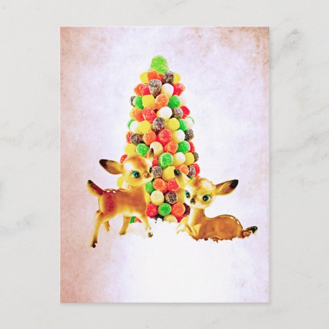 Vintage Fawns by Gumdrop Tree Postkarte (Vorderseite)
