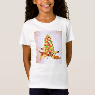 Vintage Fawns von Gumdrop Weihnachtsbaum T-Shirt