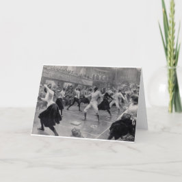 Vintage fechtende Ausstellungs-Anmerkungs-Karte Karte