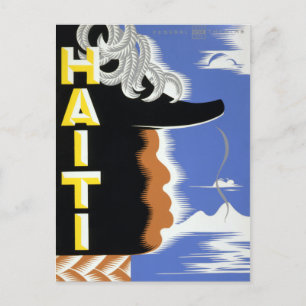 Vintage Federal Theatre Project Haiti Harlem WPA a Postkarte