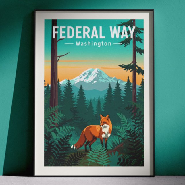 Vintage Federal Way Washington Poster (Von Creator hochgeladen)