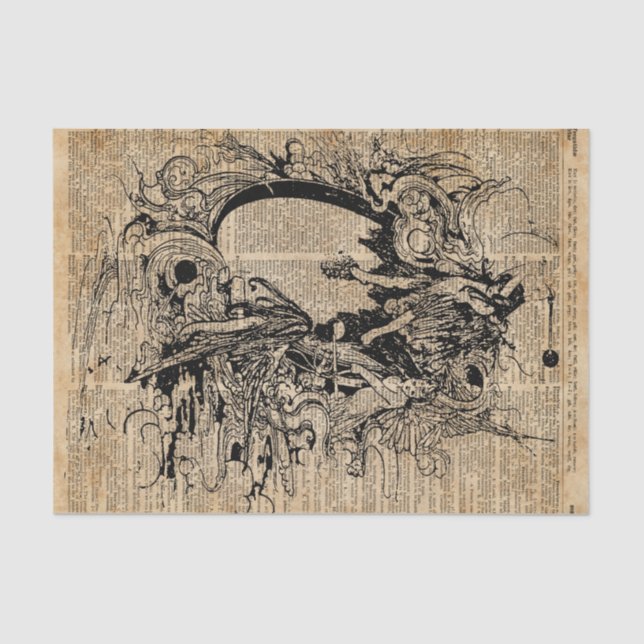 Vintage Fee-magische Seidenpapier (Vorderseite)