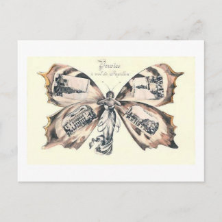 Vintage Fee Postkarte