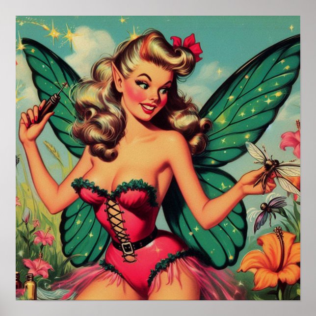 Vintage-Feengirl Poster (Vorne)