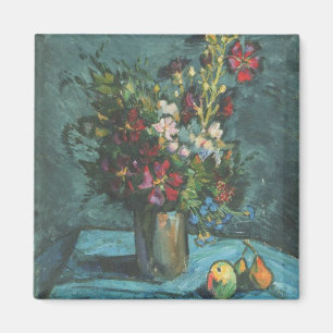 Vintage Fehler auf schwarzen Hintergrund Blume ros Magnet
