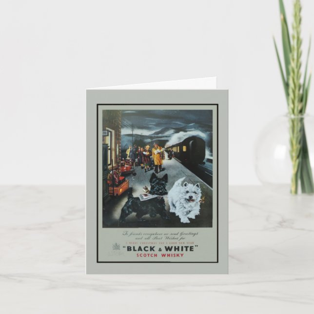 Vintage Feiertags-Anzeige-Anmerkungs-oder Feiertagskarte (Vorderseite)