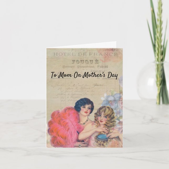 Vintage Feiertagskarte (Vorderseite)