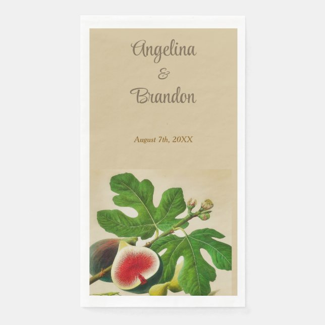 Vintage Feigen Serviette (Vorderseite)