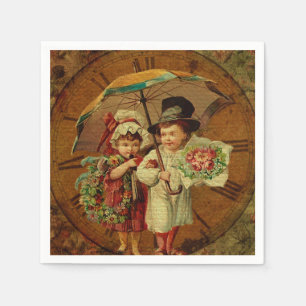Vintage feine Kunst Serviette