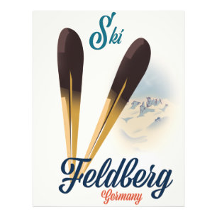Vintage Feldberg Deutschland Skiplakat Fotodruck