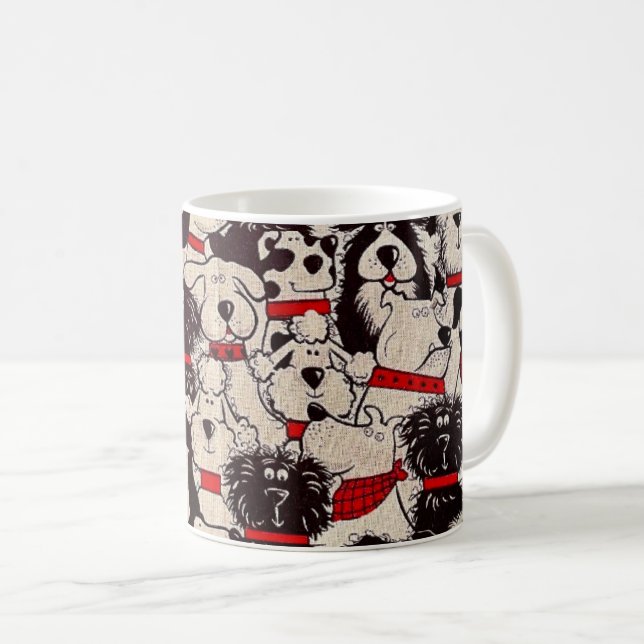 Vintage Feline Fabric Mug (Devant droit)