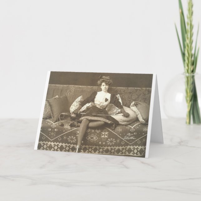 Vintage Fencer-Fencing-Karte Karte (Vorderseite)