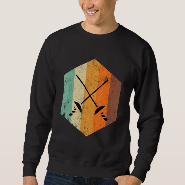 Vintage Fencer Retro Sweatshirt (Vorderseite)