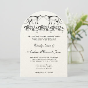 Vintage Ferme Boho Fox Faire-part de mariage