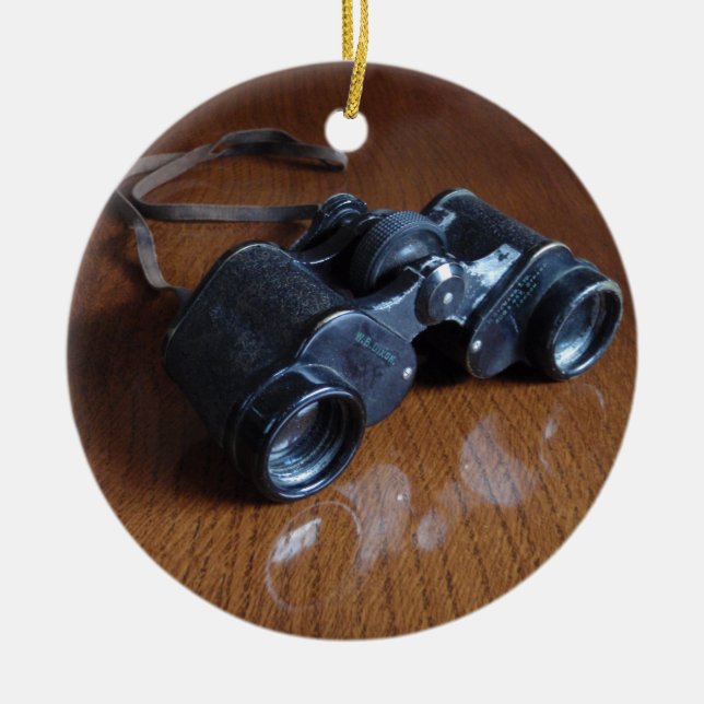 Vintage Ferngläser Keramikornament (Vorne)
