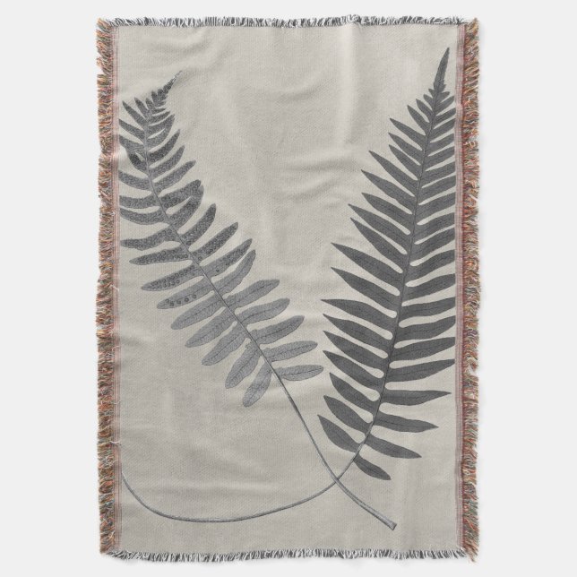 Vintage Ferns Decke (Vorderseite Vertikal)