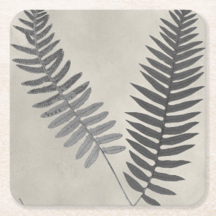 Vintage Ferns Rechteckiger Pappuntersetzer
