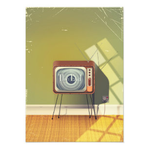 Vintage-Fernsehtrickfilm Fotodruck