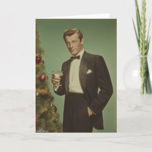 Vintage-Festliche Eleganz Portrait Feiertagskarte