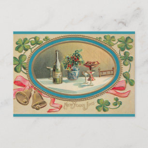 Vintage festliche Neujahrsfeier-Party Einladung
