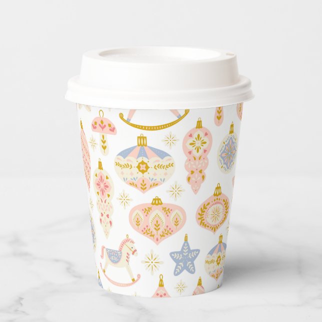 Vintage Festpastelltasse Pappbecher (Vorderseite)